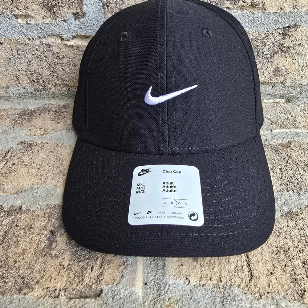 Nike Dri-FIT Club Cap Mens Black M/L Adjustable Snapback Hat FB5372-010 NEW
